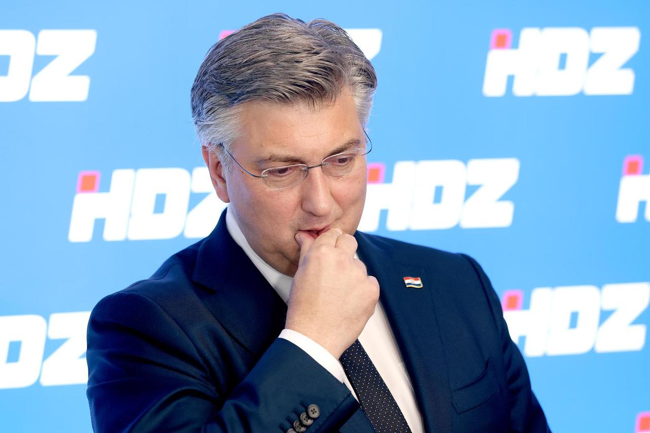 Zagreb: Povodom završetka kampanje Andrej Plenković održao konferenciju za medije