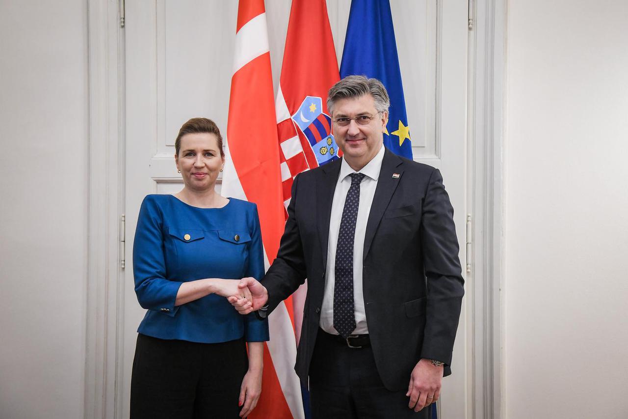 Zagreb: Andrej Plenković ugostio Mette Frederiksen, predsjednicu Vlade Kraljevine Danske