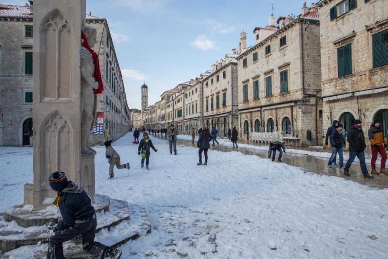 snijeg, dubrovnik