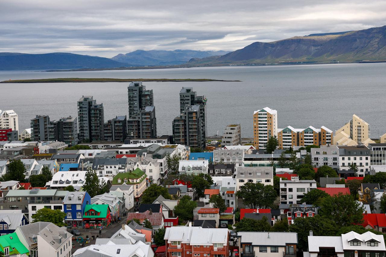 FILE PHOTO: Overview of the town form Hallgrimskirkja church in Reykjavik