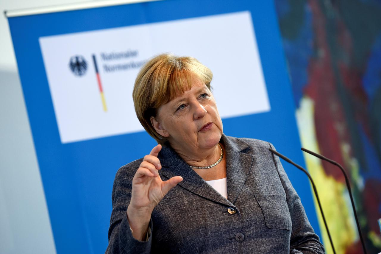 German Chancellor Merkel speaks during a meeting with the National Regulatory Control Council at the Chancellery in Berlin German Chancellor Angela Merkel speaks during a meeting with the National Regulatory Control Council at the Chancellery in Berlin, G