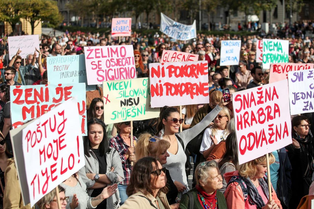 Na Trgu kralja Tomislava održan prosvjed "Pravda za djevojčice"
