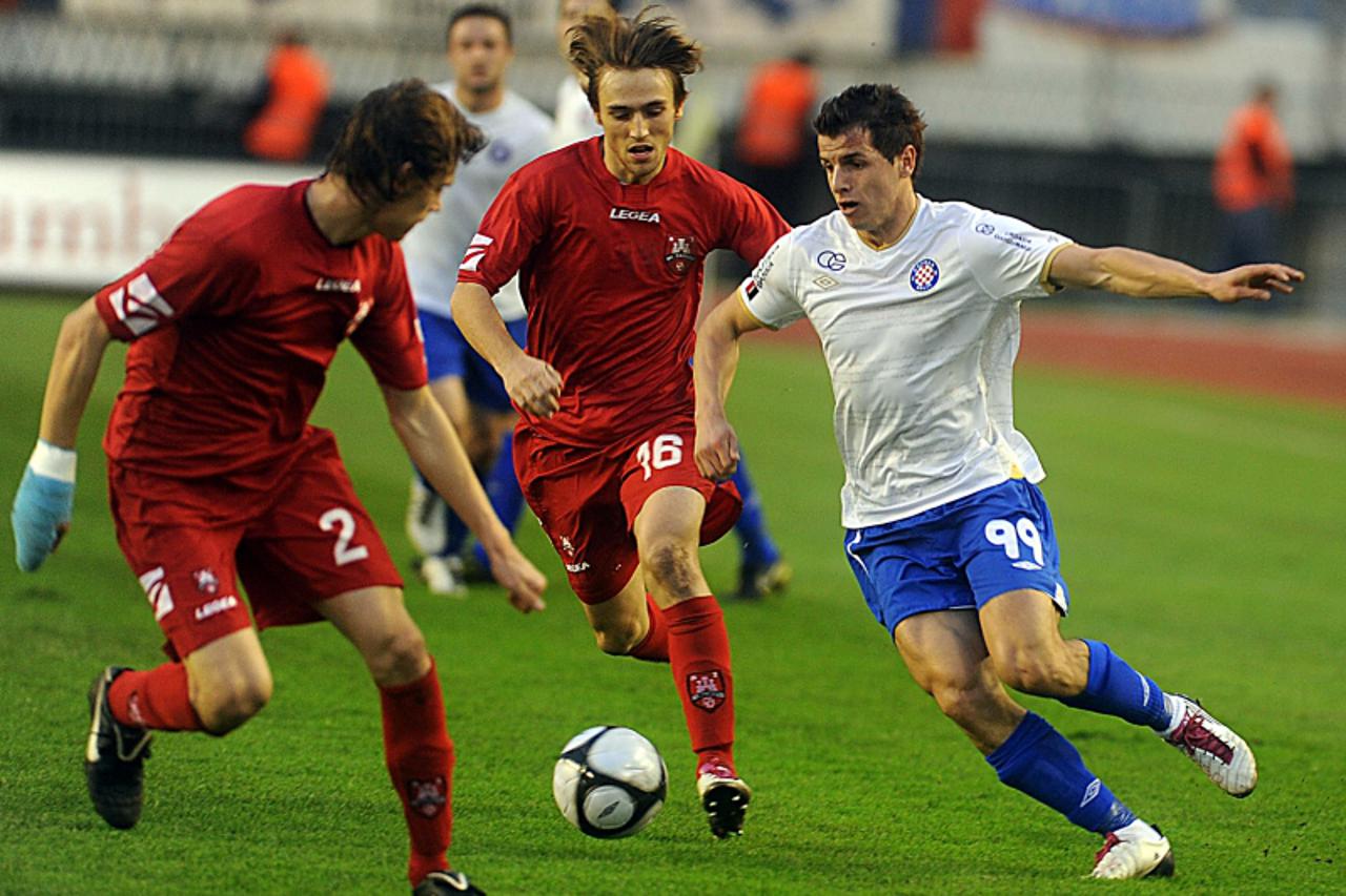 '07.11.2010., Poljud, Split - Nogometna utakmica 14. kola Prve HNL izmedju NK Hajduk i NK Zagreb.Anas Sharbini Photo: Nino Strmotic/PIXSELL'