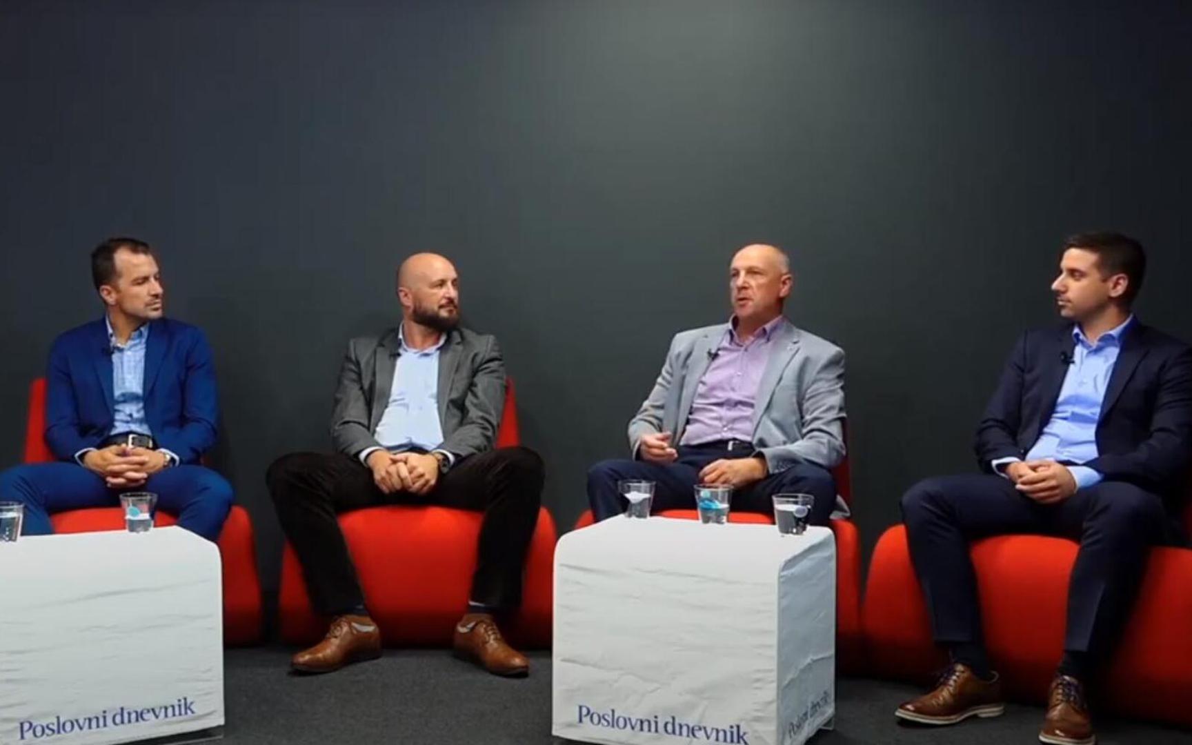 Hrvoje Penava, HEP–ESCO d.o.o.; Drago Cmuk, CADCAM Grupa d.o.o.; Marijan Sever, CODEL d.o.o. i Adriano Liebhardt, Siemens d.d.