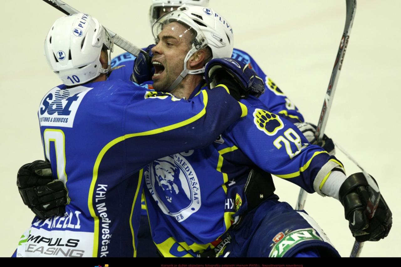 \'23.02.2010., Zagreb - Hokejasku utakmicu doigravanja EBEL lige, za ulazak u polufinale, u Ledenoj dvorani Doma sportova odigrali su KHL Medvescak i Graz 99ers. Letang Alan.  Photo: Sanjin Strukic/PI
