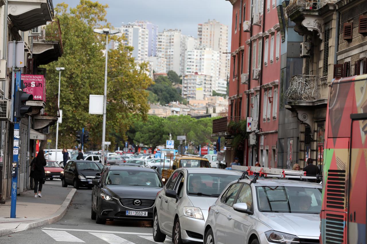Prometne gužve u centru Rijeke