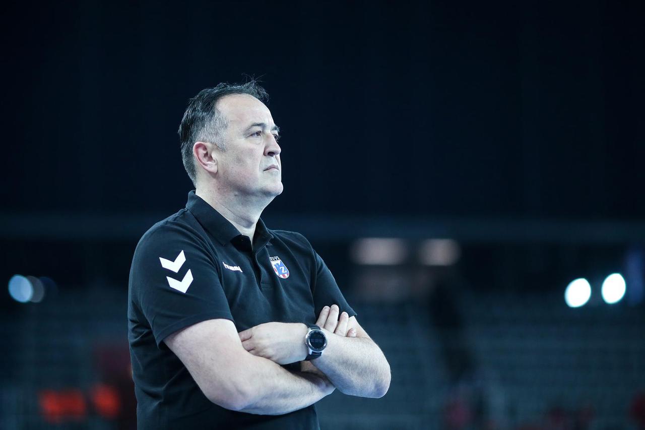 Zagreb: Zagrijavanje igrača prije utakmice EHF Lige prvaka između PPD Zagreb i Telekom Veszprem
