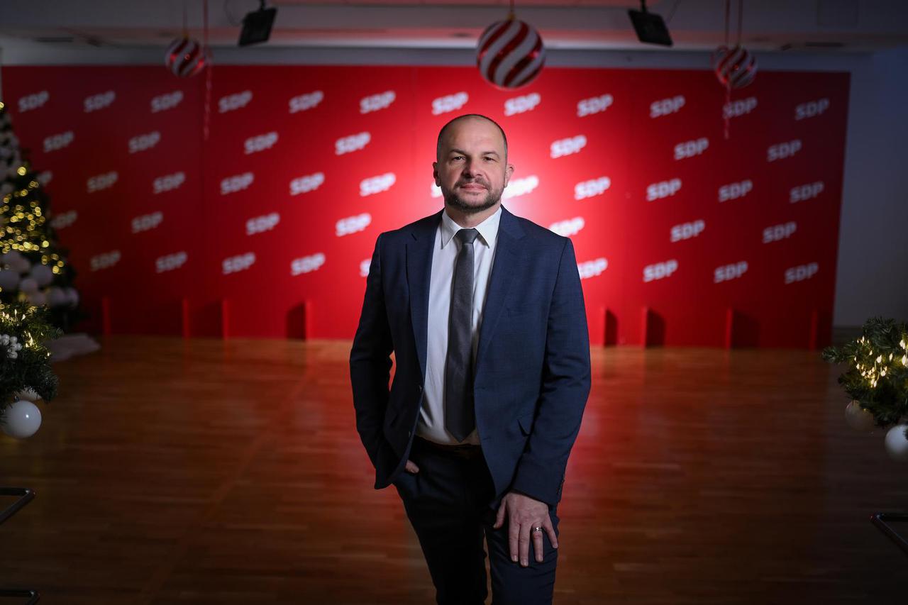 Zagreb: Predsjednik SDP-a Siniša Hajdaš Dončić