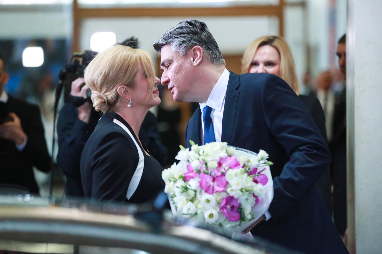 ARHIVA - 2020. Zagreb: Milanović ispratio Kolindu Grabar Kitarović s Pantovčaka