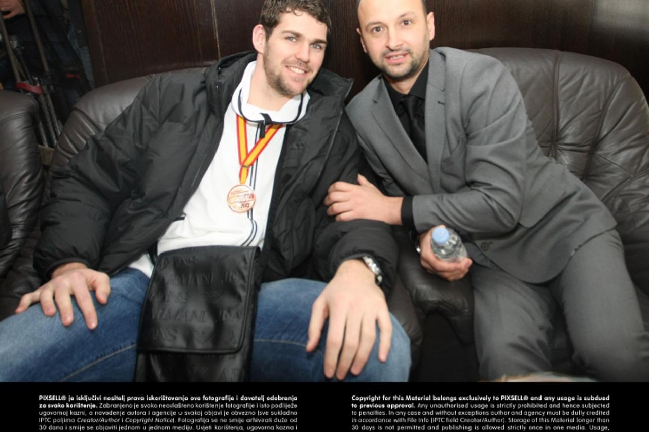 '28.01.2012., Zagreb - Povratak hrvatske rukometne reprezentacije sa svjetskog prvenstva na kojem su osvojili broncanu medalju, trecu u godinu dana. Jakov Gojun.   Photo: Dalibor Urukalovic/PIXSELL'