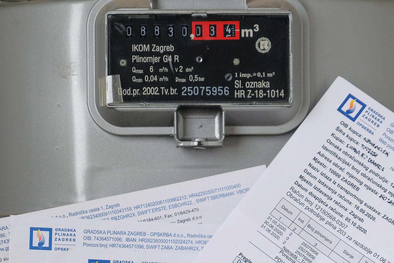 Očitanje potrošnje plina
