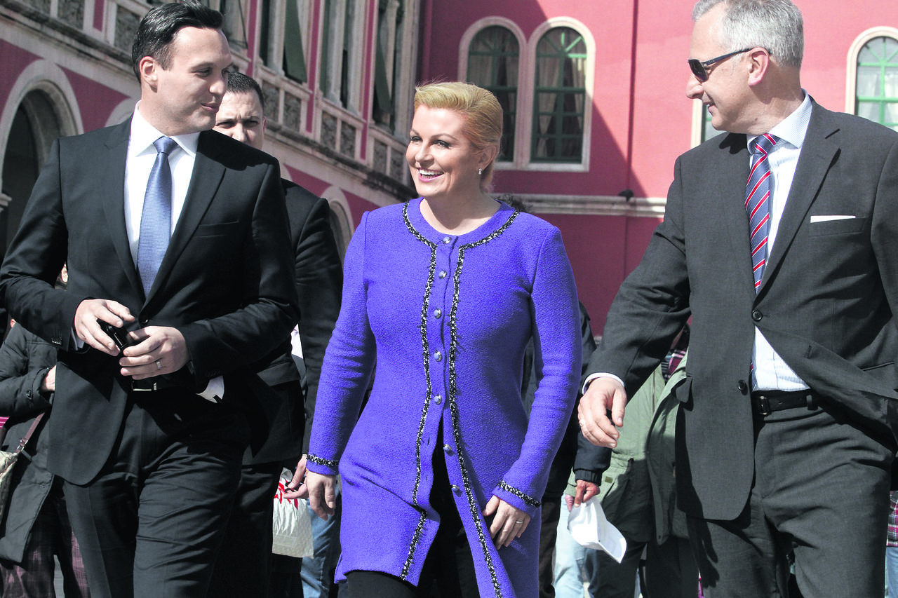 26.03.2015., Split - Predsjednica Kolinda Grabar Kitarovic u posjetu gradu susrela se s  istaknutim gradjanima Splita.  Photo: Tino Juric/PIXSELL