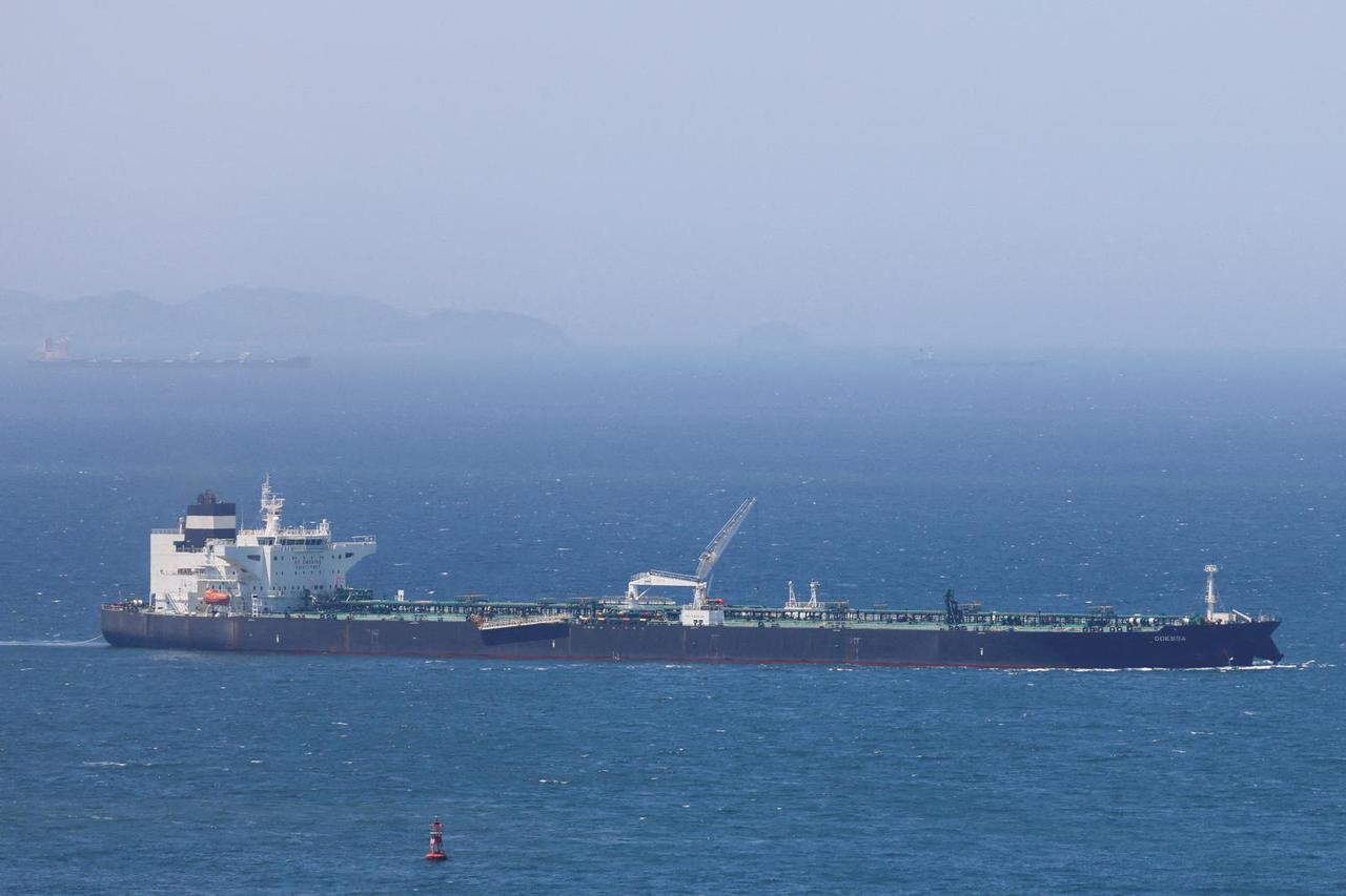 FILE PHOTO: Crude tanker ODESSA carrying UAE crude after passing through the Strait of Hormuz
