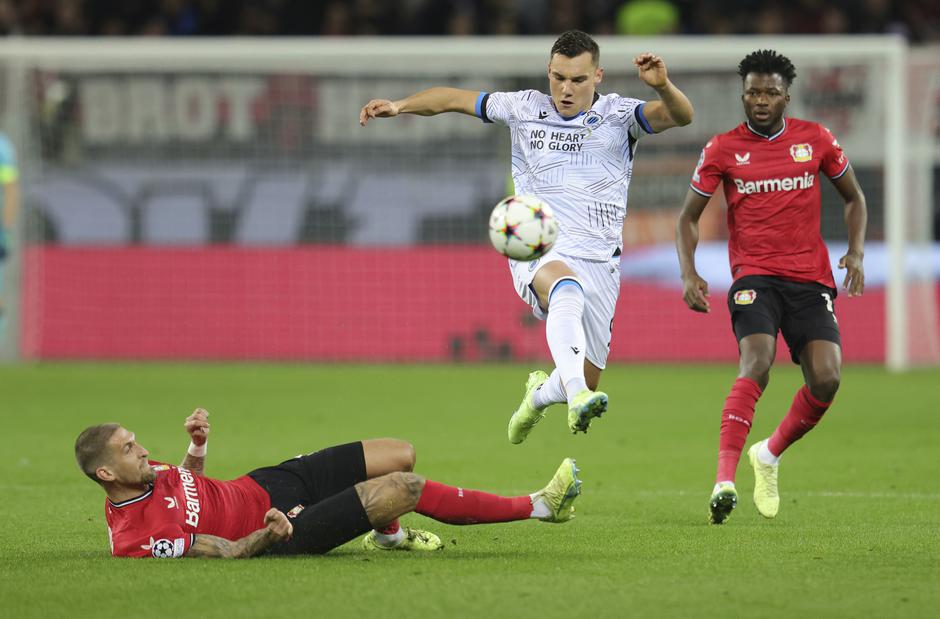 firo : 01.11.2022 Football, Soccer, Champions League Bayer Leverkusen - FC Brugge , Bruegge
