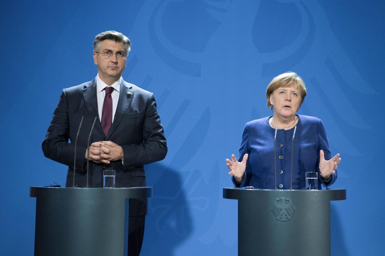 Andrej Plenković i Angela Merkel