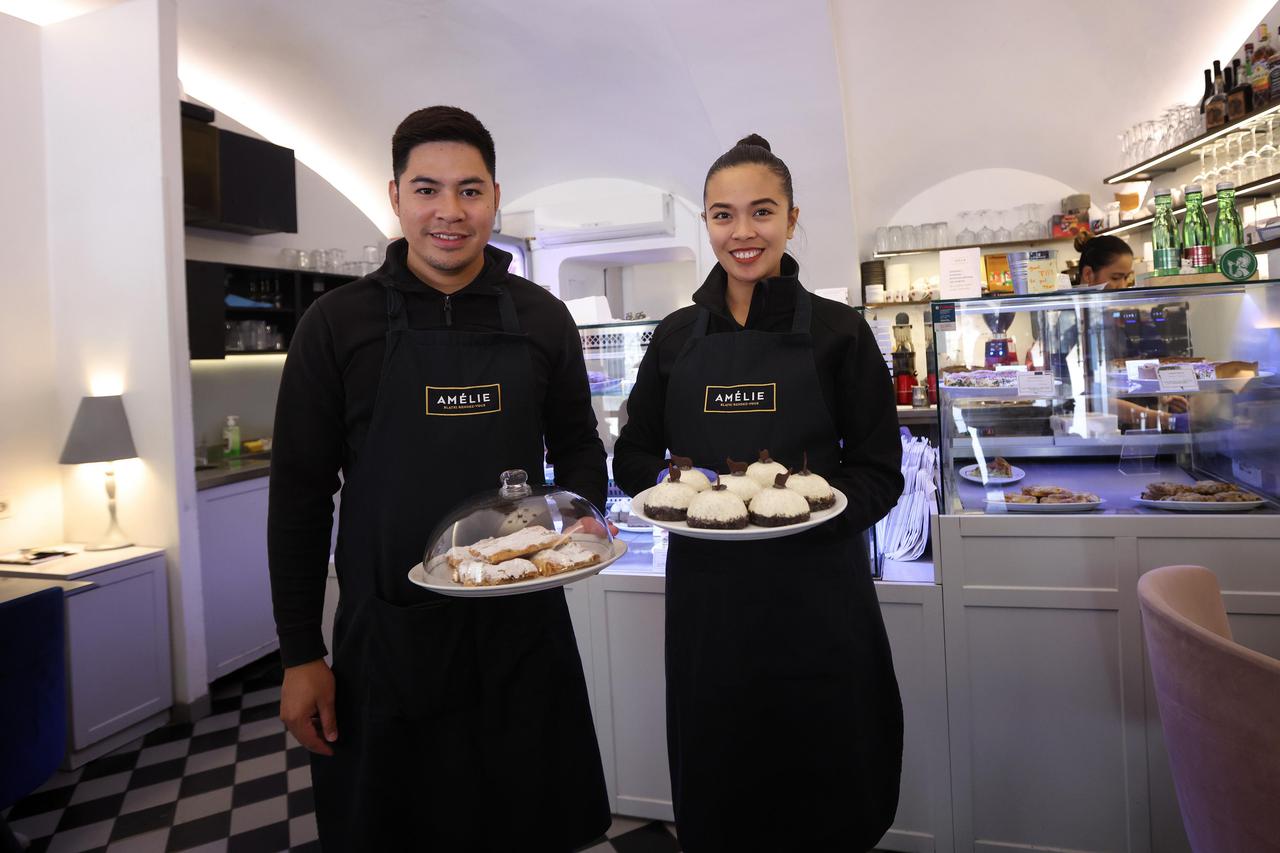 Zagreb: Filipinci Abigail i Alex zaposleni su u slastičarnici Amelie