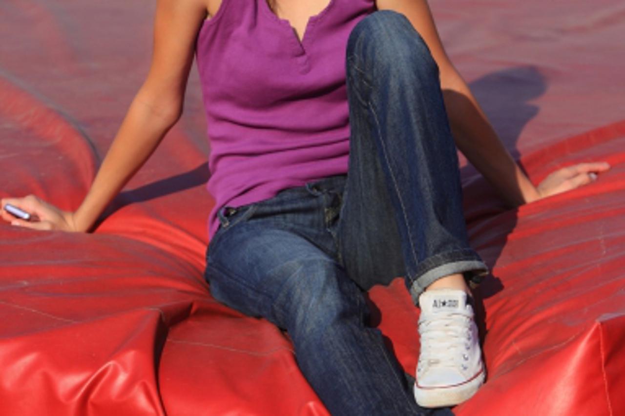 '24.08.2010., Zagreb - Ana Simic atleticarka, skok u vis. Photo: Zeljko Lukunic/PIXSELL'