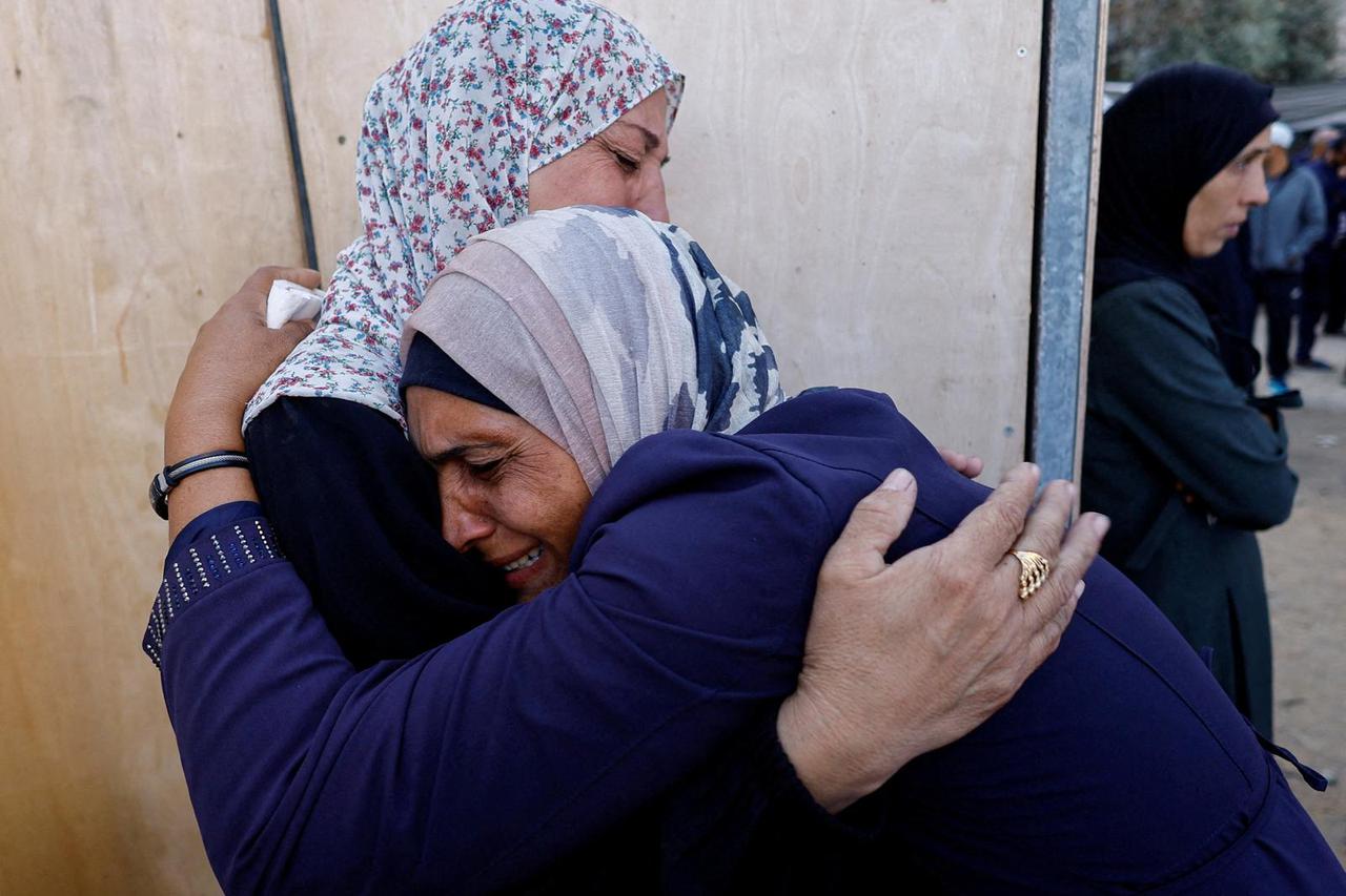 Funeral of Palestinians killed in Sunday's Israeli strikes, in central Gaza Strip