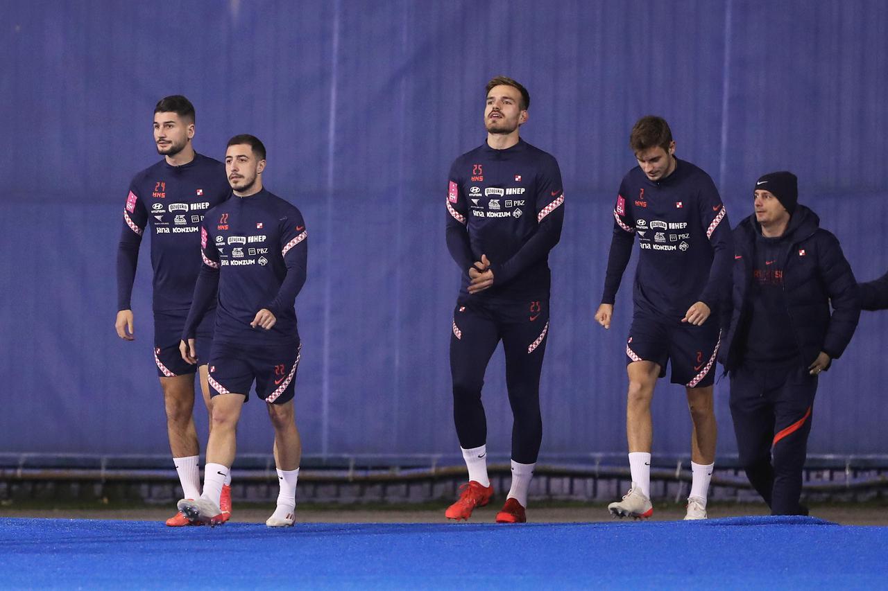 Trening hrvatske nogometne reprezentacije uoči kvalifikacijskog susreta s Maltom
