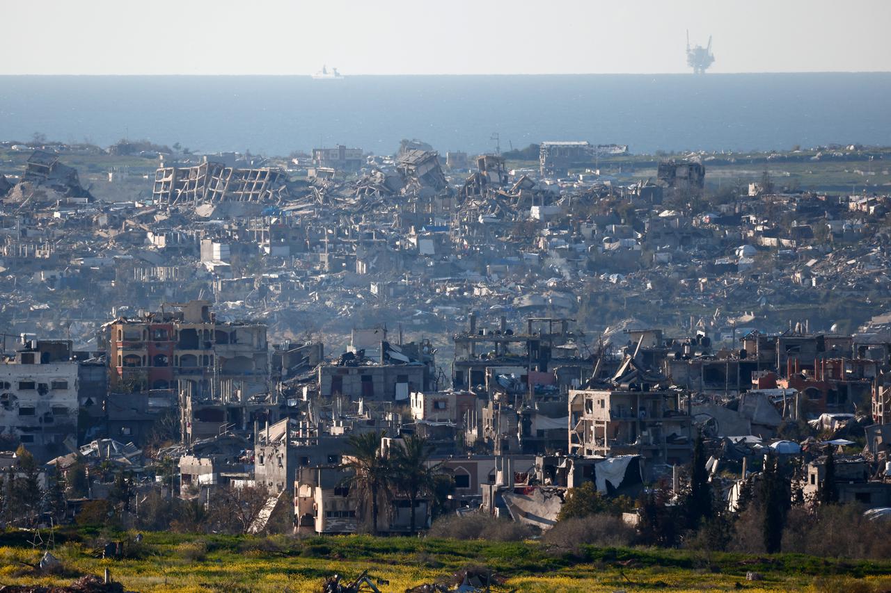 Destroyed buildings in North Gaza