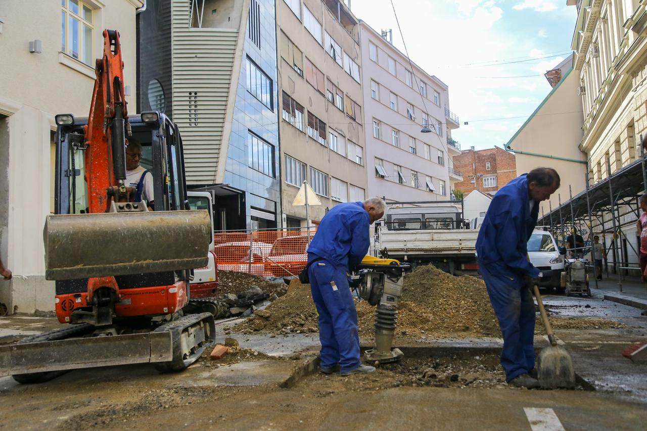 Zagreb: Radovi u Petrinjskoj ulici