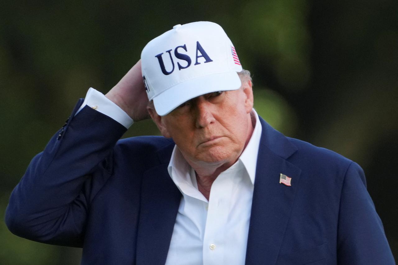 U.S. President Donald Trump arrives at the White House in Washington