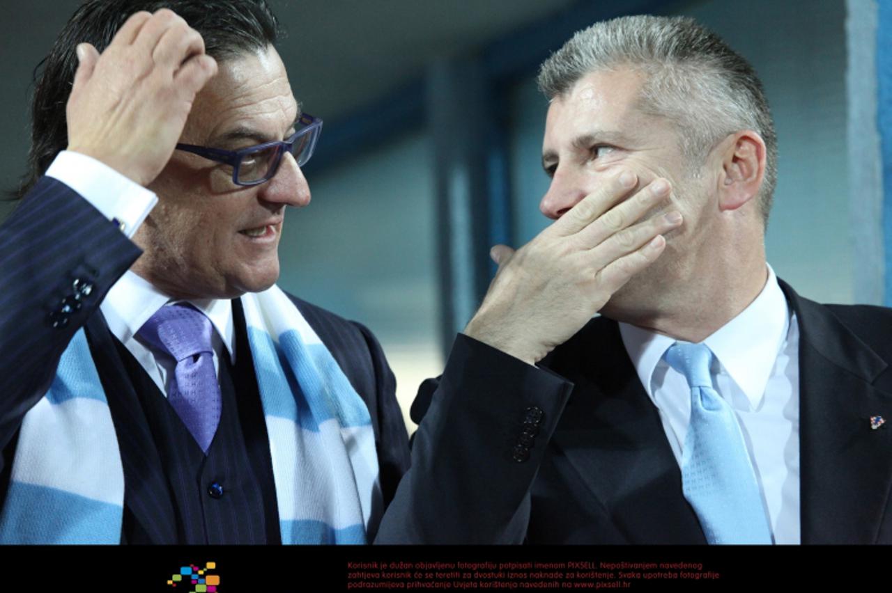 '14.11.2012., stadion Kantrida, Rijeka - Revijalna utakmica hrvatske nogometne reprezentacije i selekcije HNL-a.  Damir Miskovic; Davor Suker.  Photo: Nel Pavletic/PIXSELL'