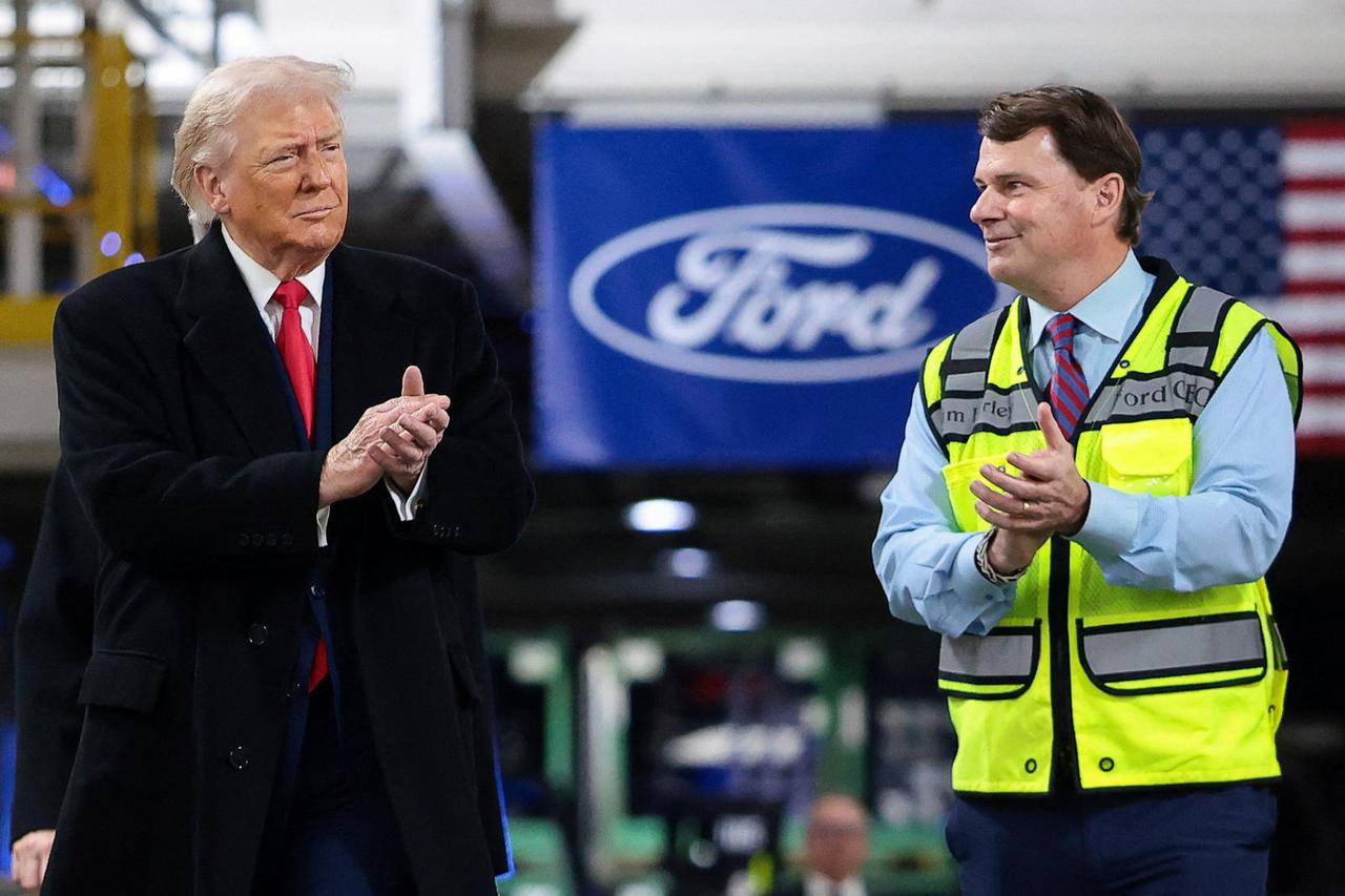 U.S. President Trump visits Ford production center in Dearborn