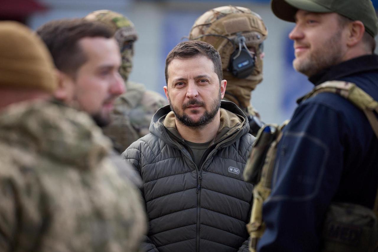 Ukraine's President Volodymyr Zelenskiy visits Kherson