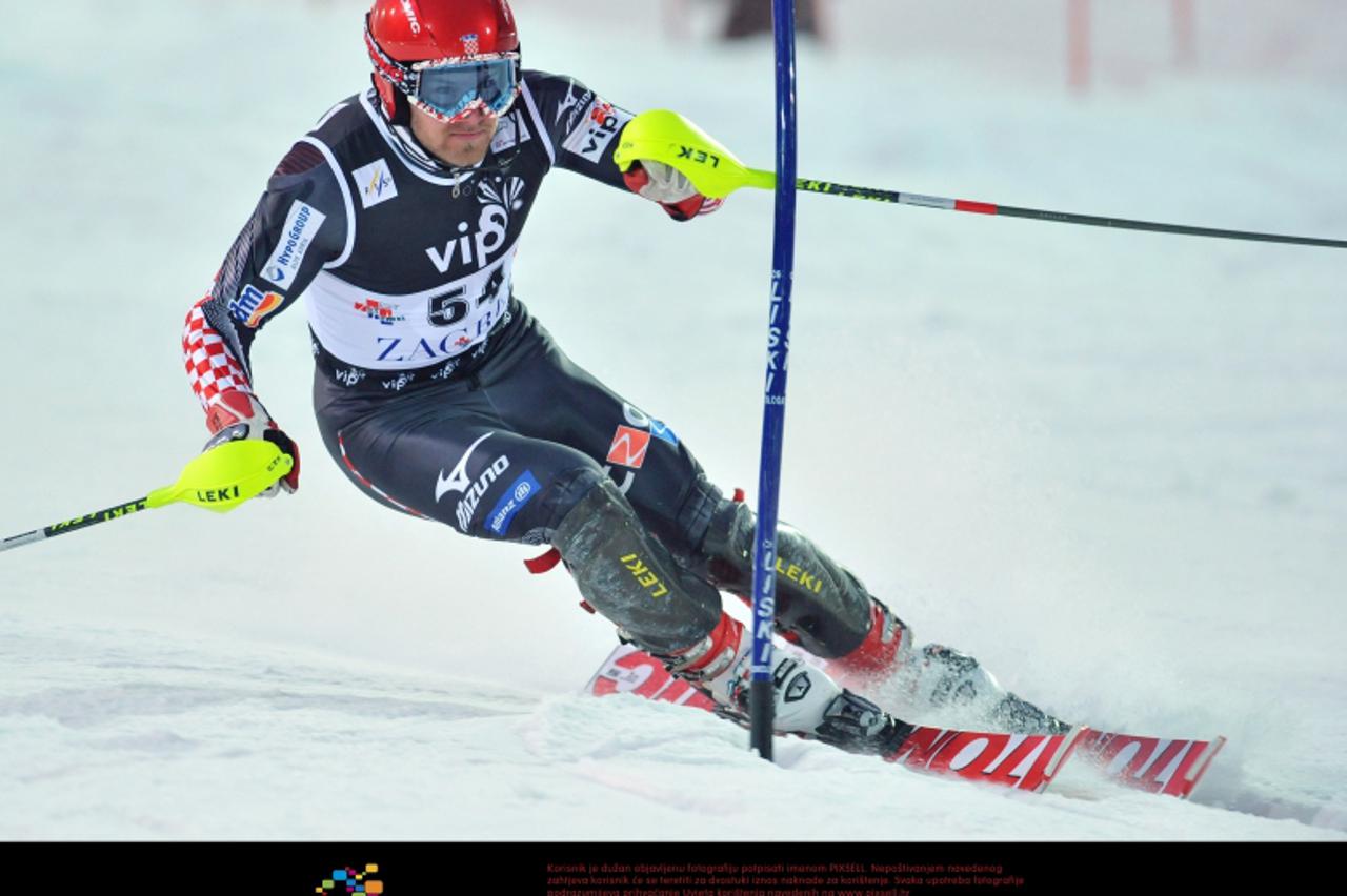 '06. 01. 2010., Sljeme, Zagreb, Hrvatska - Prva slalom voznja muske utrke Snow Queen Trophy za FIS Svjetski kup. cro Natko Zrncic Dim  Photo: Antonio Bronic/PIXSELL'
