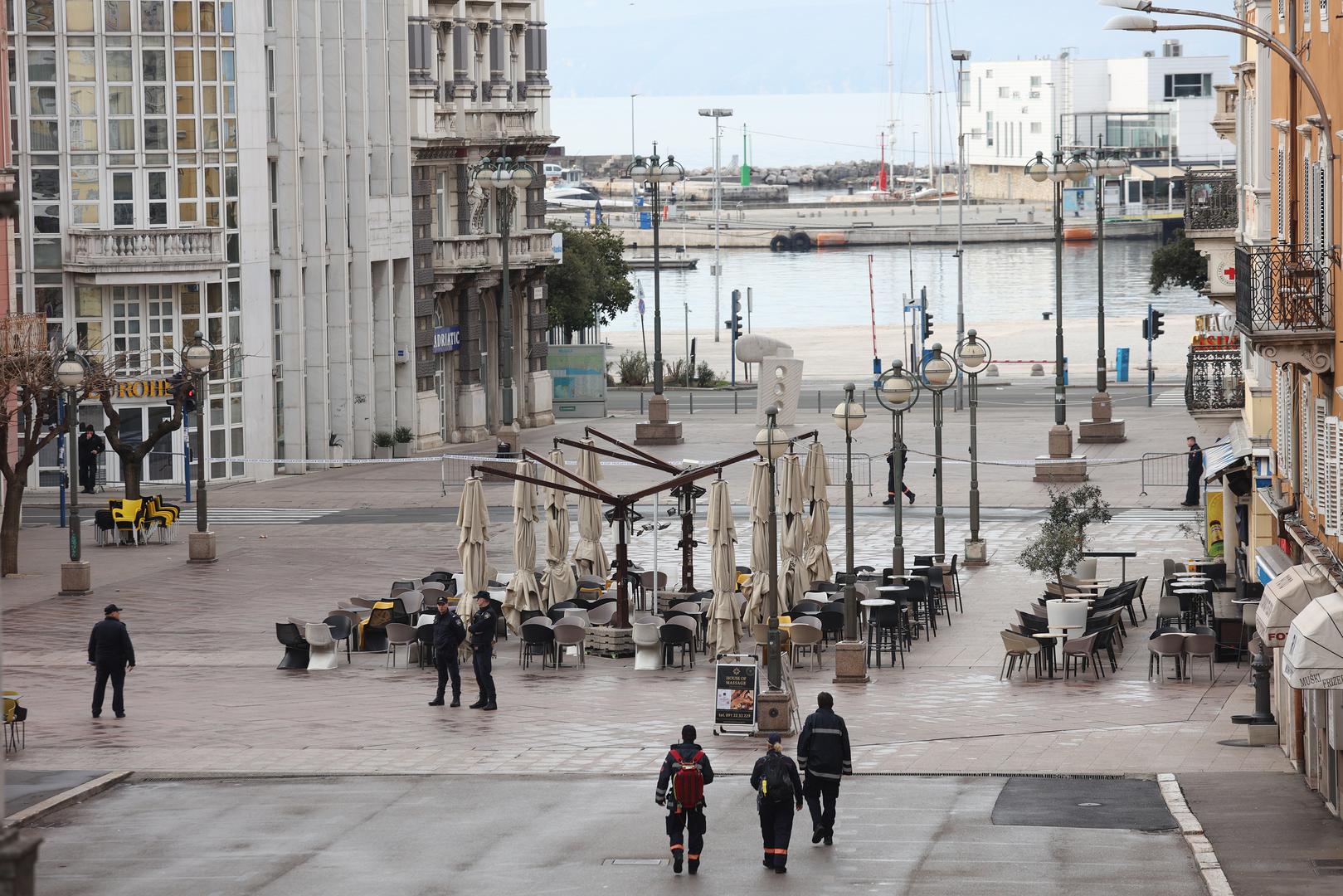 19.3.2023. Rijeka - Operacija izmjestanja mine zaostale iz Drugog svjetskog rata u Rijeckoj Luci.  Photo: Nel Pavletic/PIXSELL