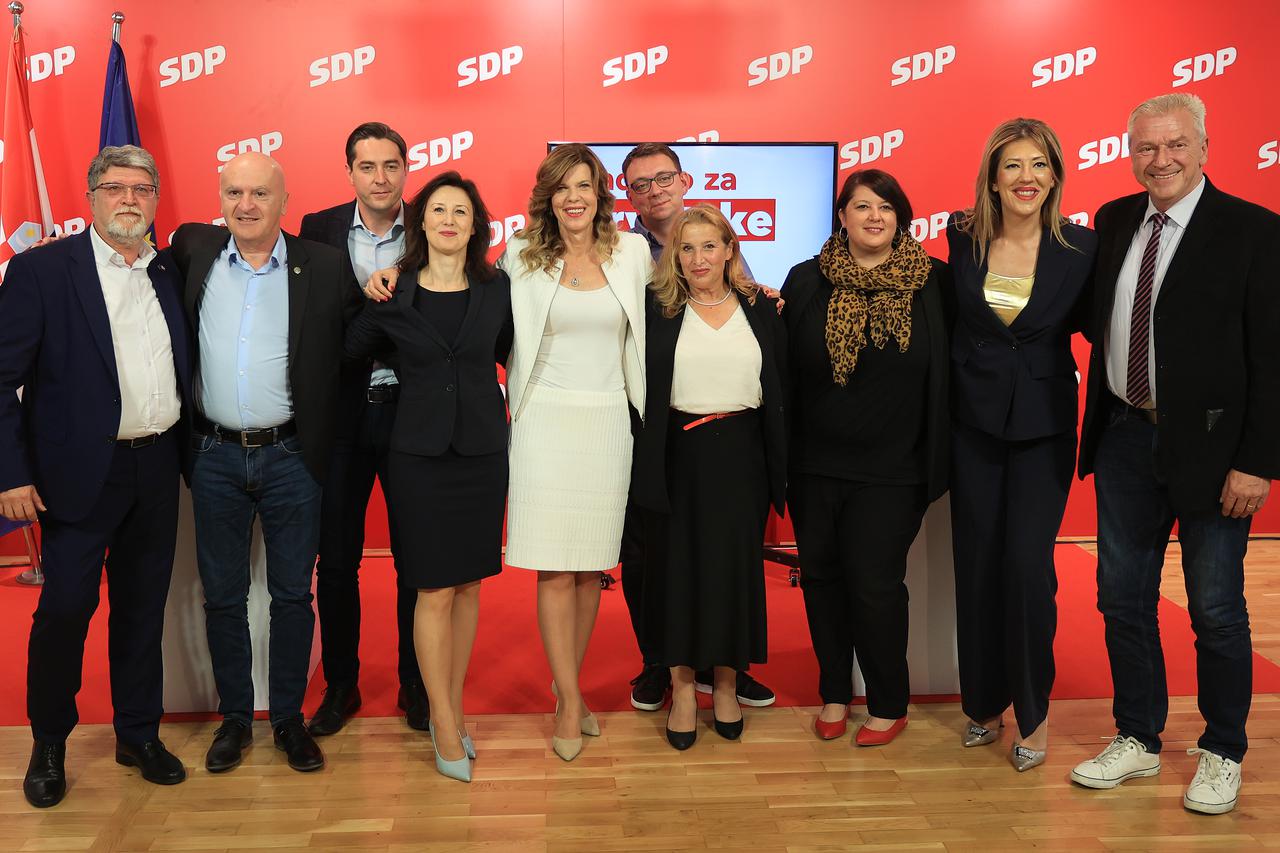 Zagreb: Predstavljanje liste SDP-a za Europski parlament u središnjici stranke