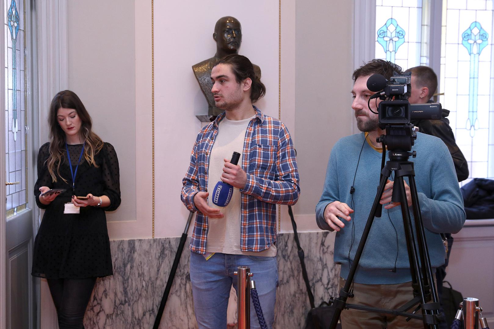 14.02.2020., Zagreb -  Ante Jakov Milanovic, stariji sin izabranog predsjednika Zorana Milanovica od sijecnja honorarno radi kao dopisnik iz Zagreba splitske Televizije Jadran.rPhoto: Patrik Macek/PIXSELL