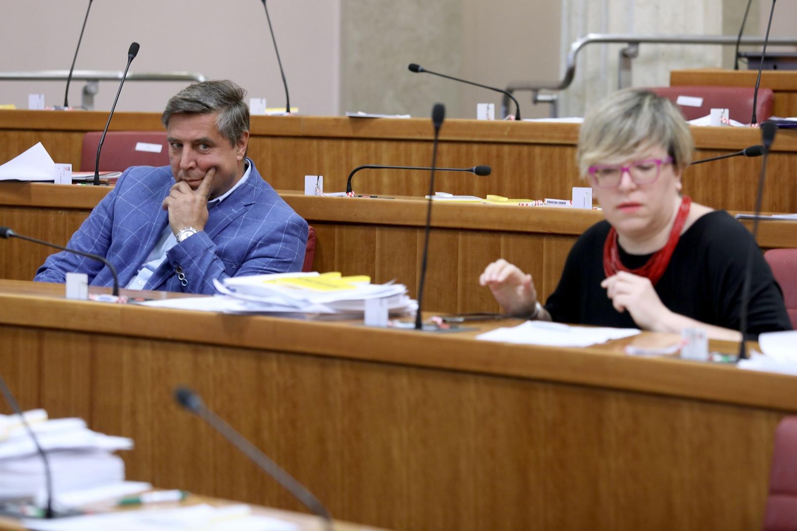 08.05.2020., Zagreb - Sabor je 16. sjednicu nastavio raspravom o izvjescu o radu pucke pravobraniteljice. Franko VidovicPhoto: Patrik Macek/PIXSELL