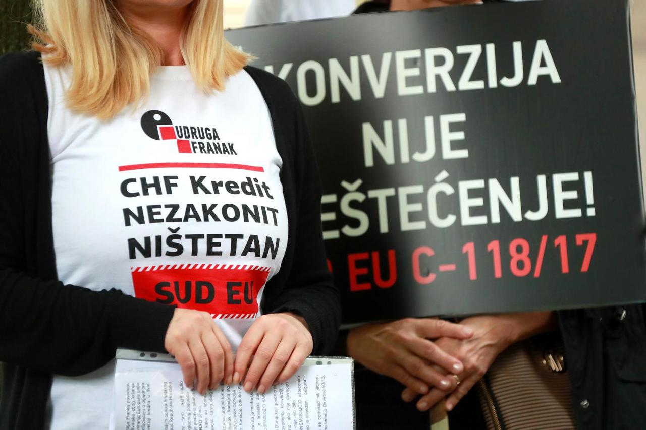 Zagreb: Udruga Franak održala konferenciju za medije na Zrinjevcu