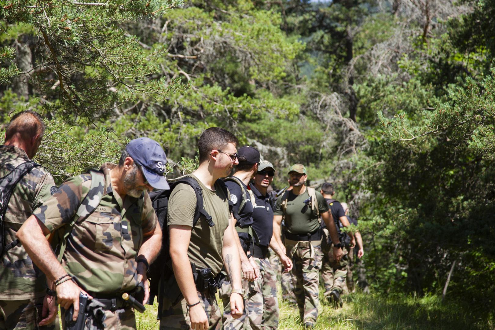 A group of gendarmes are looking for little Emile in a steep area. French police are engaged in an extensive air and land search for a missing two-year-old boy who disappeared from a village in the south of the country at the weekend. The toddler, Émile, was playing in the garden of his grandparents’ house in a hamlet just outside Le Vernet in the Alpes-de-Haute-Provence between Grenoble and Nice when he vanished on Saturday afternoon. Vernet, France, July 10, 2023. Photo by Thibaut Durand/ABACAPRESS.COM Photo: Durand Thibaut/ABACA/ABACA