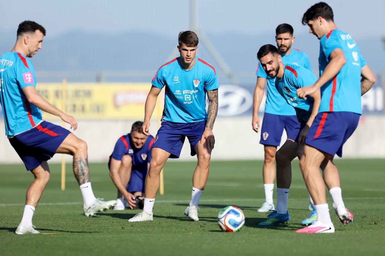 Trening hrvatske nogometne reprezentacije u Rijeci