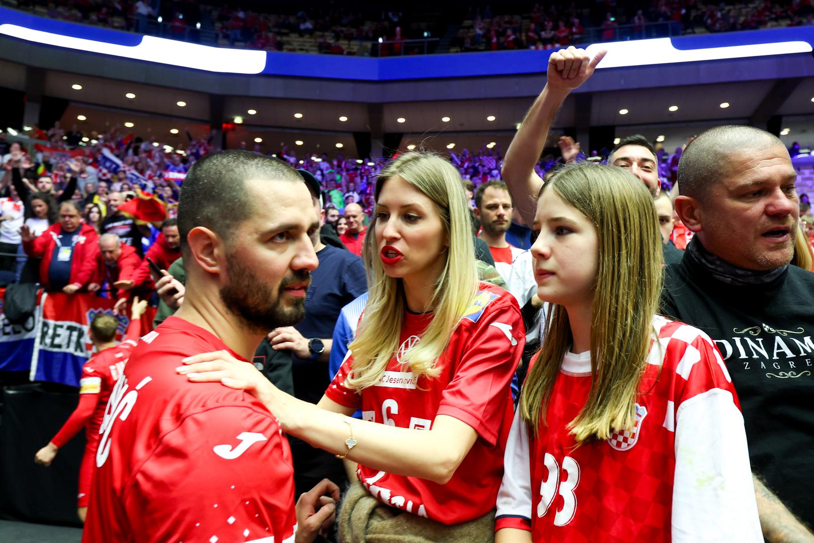 30.01.2026., Jyske Bank Boxen Herning, Herning, Danska - EHF Europsko prvenstvo 2026., polufinale, Hrvatska - Njemacka. Mario Sostaric i Stas Jovicic Photo: Sanjin Strukic/PIXSELL