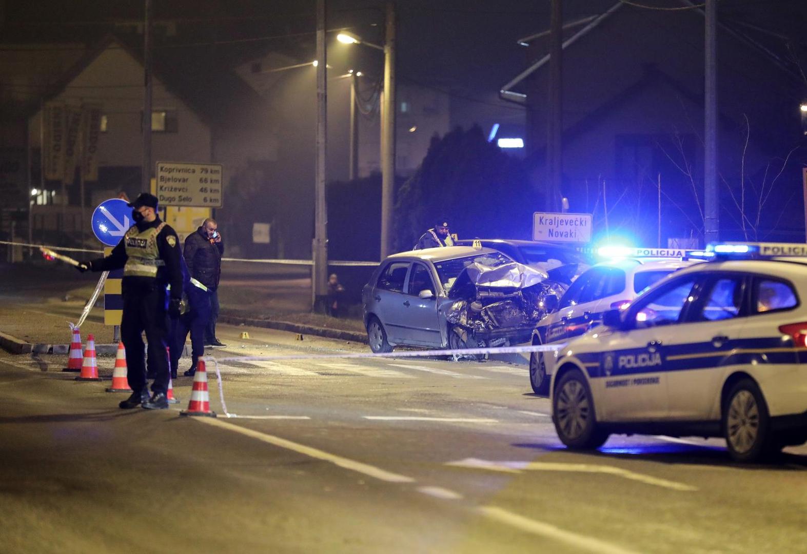25.01.2021., Zagreb - Prometna nesreca na Sesvetskoj cesti u kojoj je jedna osoba smrtno stradala. Photo: Emica Elvedji/PIXSELL