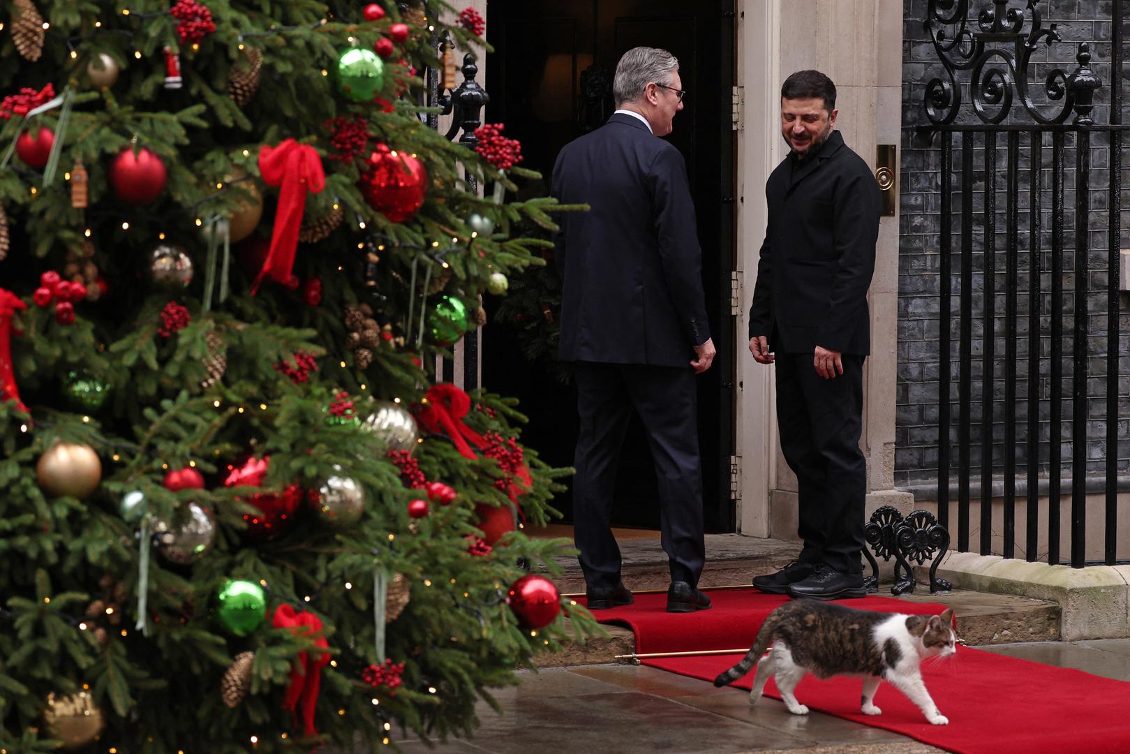 Medijski miljenik, Larry, za kojeg se sada vjeruje da ima oko 19 godina, često krade pozornost stranih čelnika u posjetu. U prosincu je bio na kućnom pragu kako bi pozdravio ukrajinskog predsjednika Volodimira Zelenskog. U siječnju se sapleo fotograf na crvenom tepihu nakon što mu se Larry neočekivano provukao među noge tijekom posjeta poljskog predsjednika.