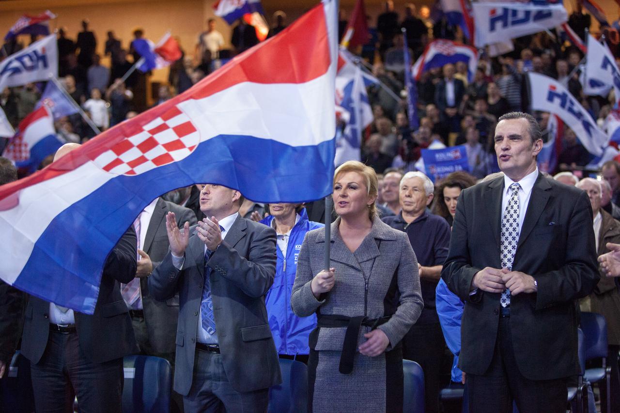 23.12.2014., Rijeka - Zavrsni predizborni skup HDZ-ove kandidatkinje Kolinde Grabar Kitarovic. Photo: Nel Pavletic/PIXSELL