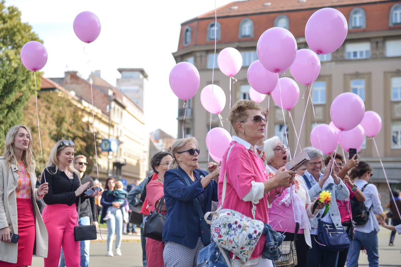 Zagreb: Obilježen Dan ružičaste vrpce