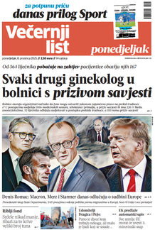 Večernji list naslovnica