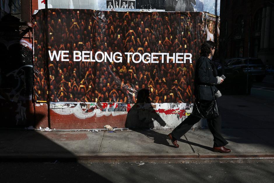 "We belong togeher" poster in New York City