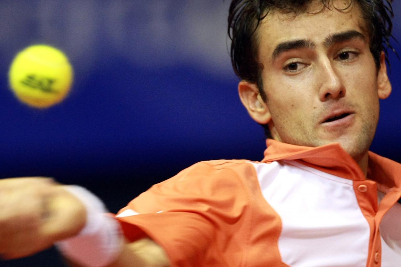 \'04.02.2011., Dom sportova, trg Kresimira Cosica 11, Zagreb - ATP turnir PBZ Zagreb Indoors, Marin Cilic (Hrvatska) - Florian Mayer (Njemacka).   Photo: Sanjin Strukic/PIXSELL\'