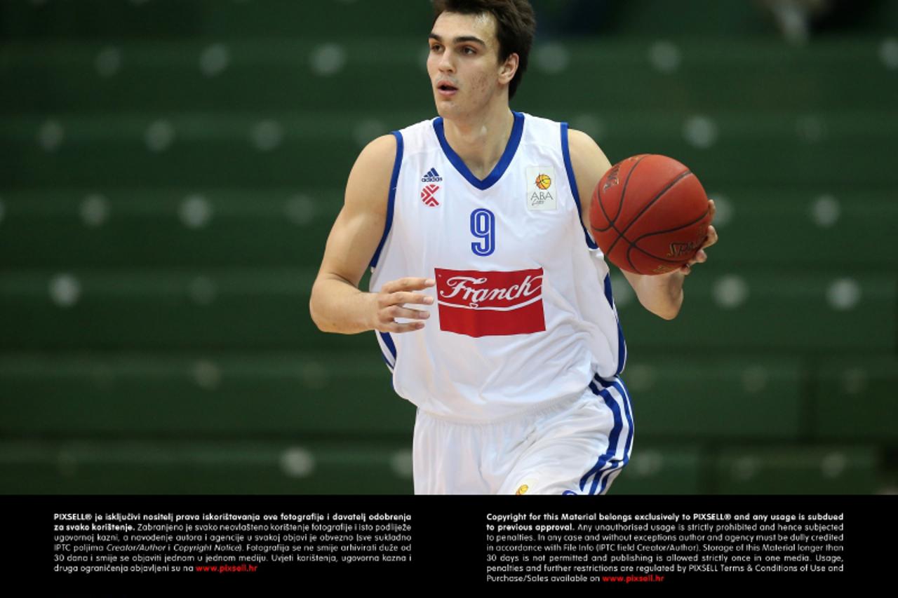 '09.04.2013., Zagreb - A-1 Liga za prvaka, 4. kolo, KK Cibona - KK Zagreb.Dario Saric.  Photo: Igor Kralj/PIXSELL'