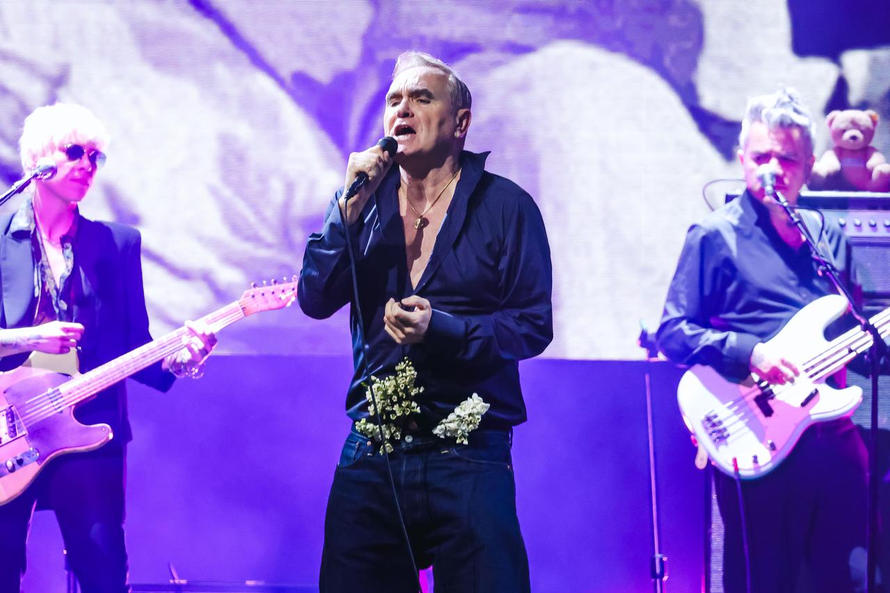 Morrissey performs at the Fabrique during his Make-up is a Lie Tour in Milan.