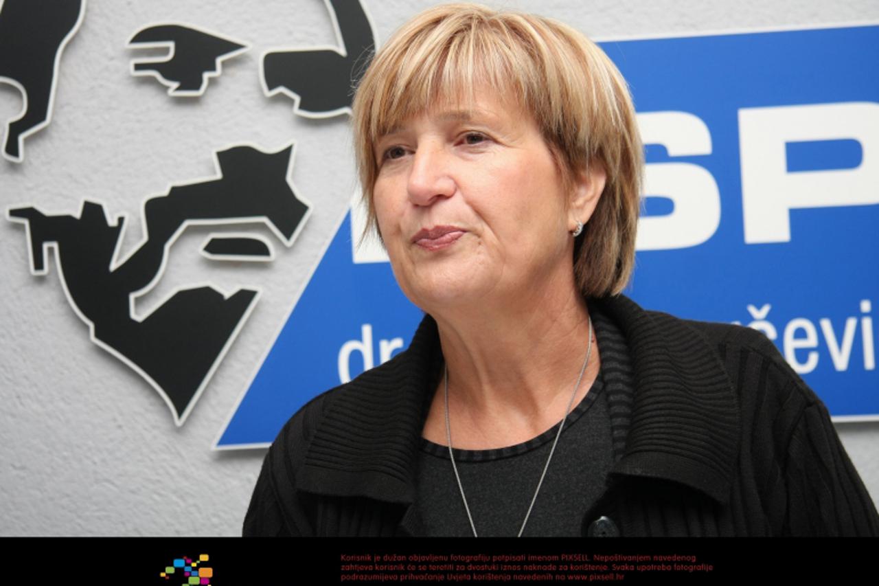 \'10.10.2011., Karlovac - Celnici HSP-a Dr. Ante Starcevic odrzali su tiskovnu konferenciju za 7. izbornu jedinicu.Predsjednica stranke Ruza Tomasic.  Photo: Kristina Stedul Fabac/PIXSELL\'