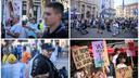 FOTO Križevi, krunice, policija i prosvjednici s transparentima: Ovako jutros izgleda Trg bana Jelačića
