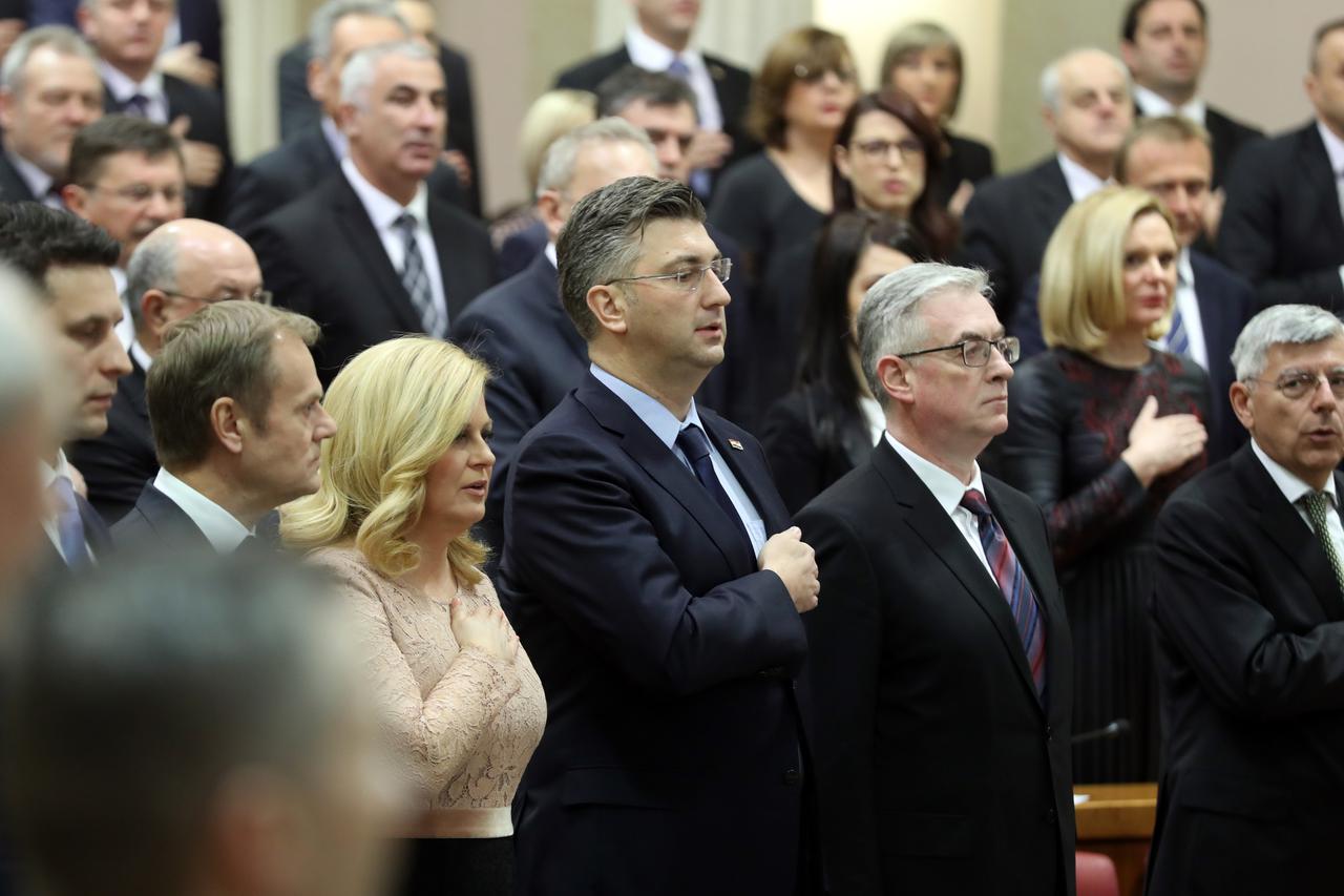 Zagreb: Svečana sjednica Sabora povodom 25. obljetnice međunarodnog priznanja RH